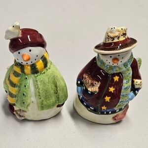 Vintage Gibson Snowman Salt And Pepper Shakers